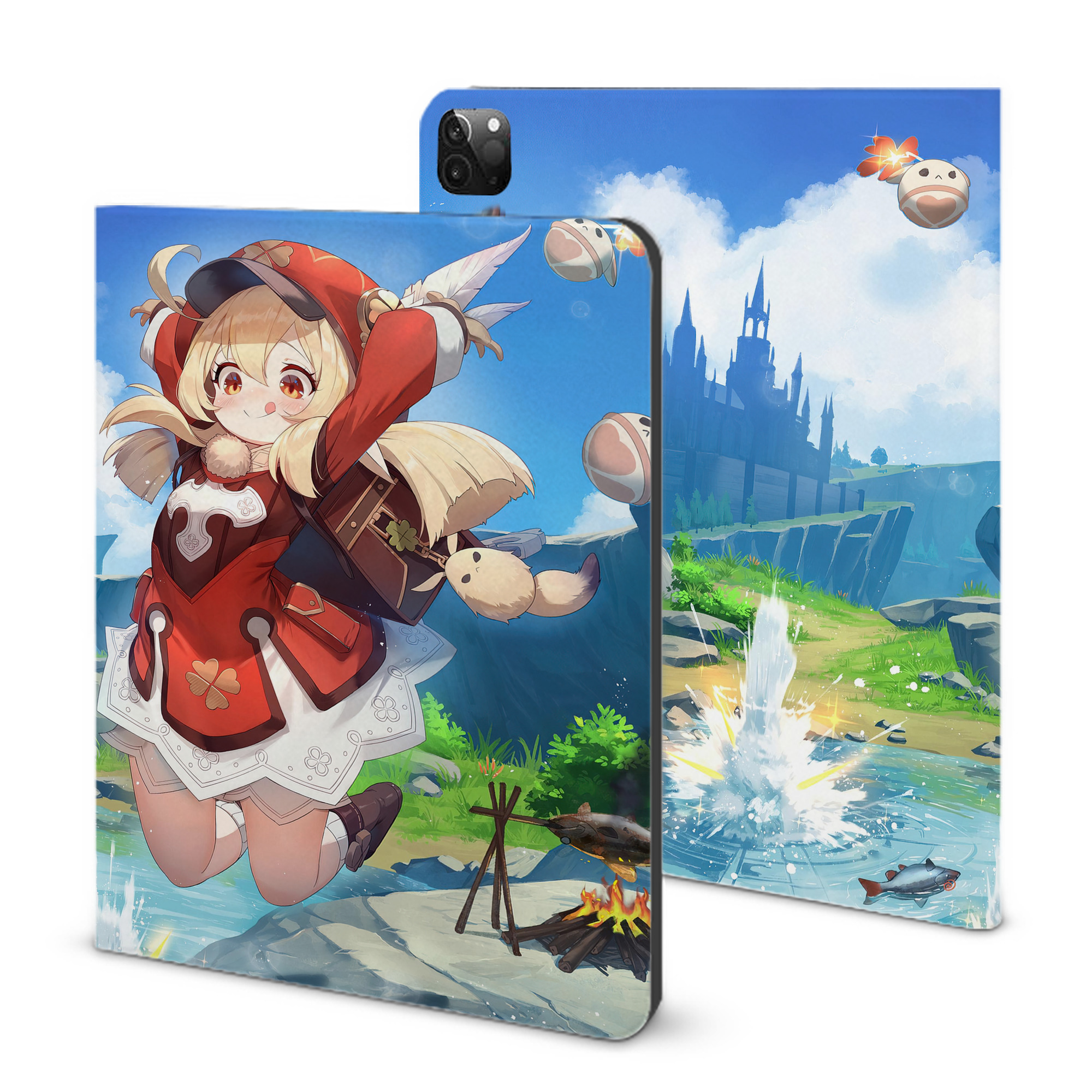 げんし神 genshin IPadケース ペンホルダー付き ブックスタイルデザイン
